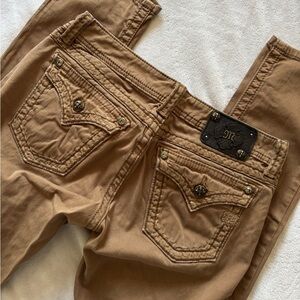 Y2K Miss Me Khaki Skinny Jeans